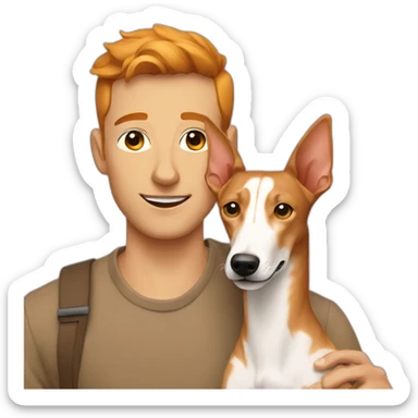 Human gay couple with a podenco sticker