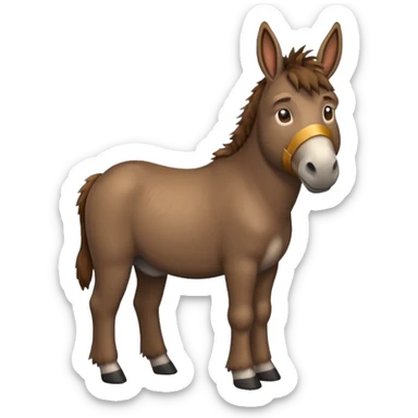 una burra color cafe sticker