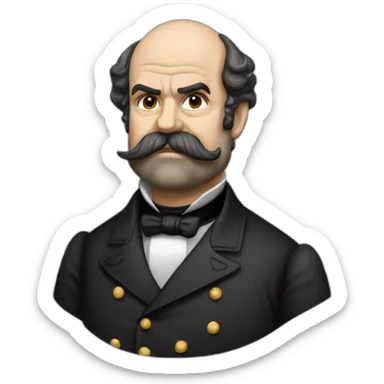 Ambrose Burnside with sideburns sticker