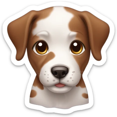 Puppy with a brown and white spot  sticker