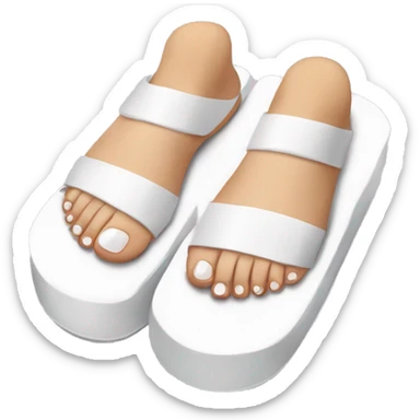White pedicure  sticker