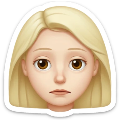 Tired bored face sticker