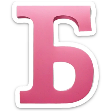 letter 's' from pink silk tape sticker