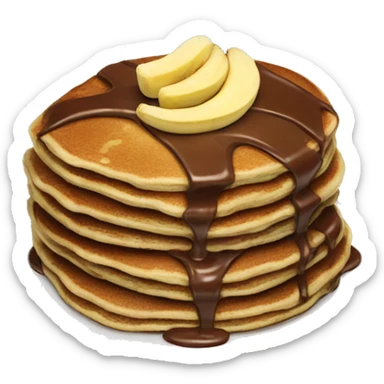 Chocolate banana pancakes  sticker