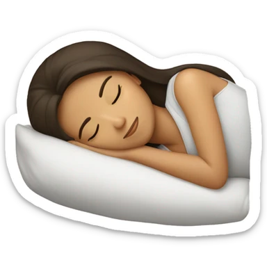 Brunette girl sleeping sticker