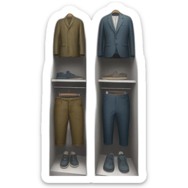 Shop of mens clothing sticker