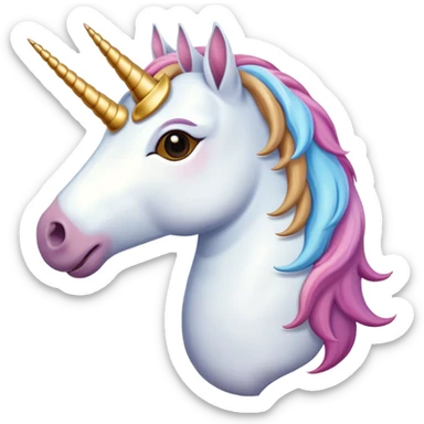 Unicorn with a peanut sticker