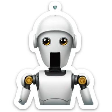 robot wth dastar arab sticker