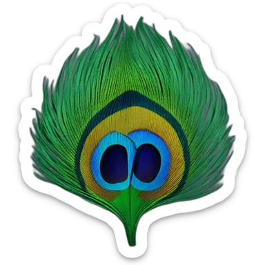 peacock feather emoji sticker