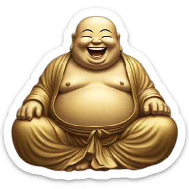 Laughing buddha sticker