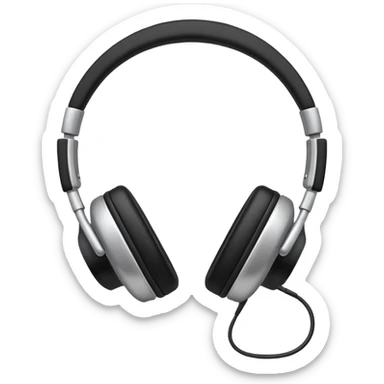 Headphones and asthetic sticker