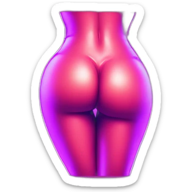 Juicy booty neon sign style sticker