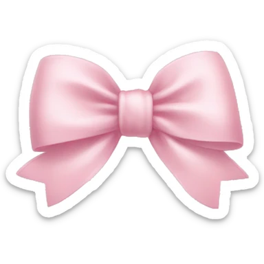 Light pink bow sticker
