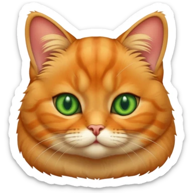 british cat golden red chinchilla with green eyes sticker