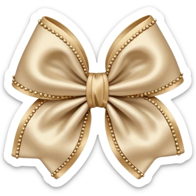 un noeud à cheveux beige sticker