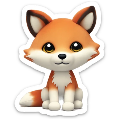 Jellycat brand smudge fox plushie sticker