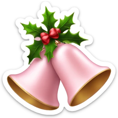 Light pink Christmas bells sticker