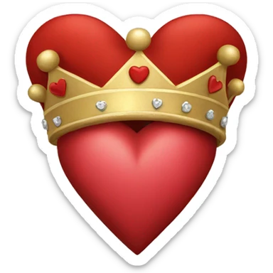 Crown and hearts sticker