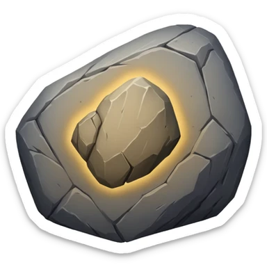 create a dnd style boulder.png using 48x48 pixels size sticker