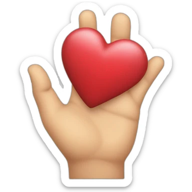 una mano con el dedo corazon estirado y el resto encogidos sticker