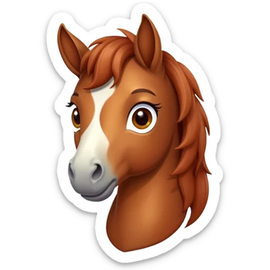 An insanely cute horse sticker