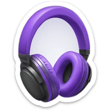 Purple Headphones sticker