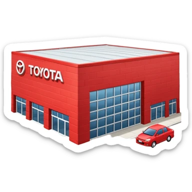 red Toyota Distribution centre sticker