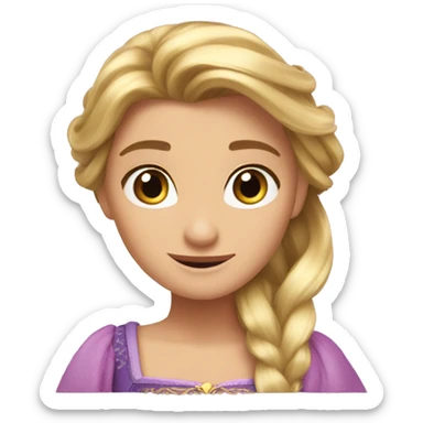 Emoji de la princesa Rapunzel  sticker