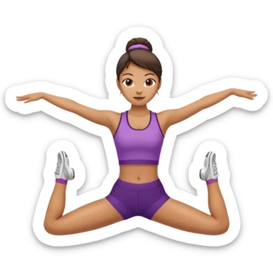 Woman doing the splits sticker