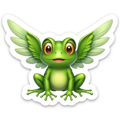 Grenouille ailes sticker