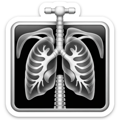 Human Chest X-ray film sticker