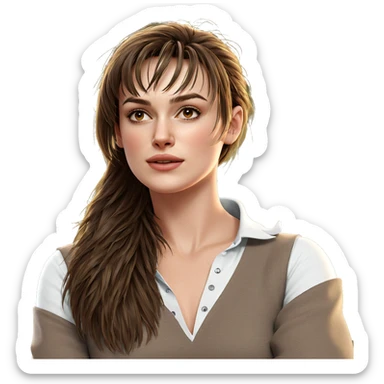 realistic portrait of girl sticker