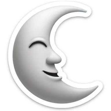 A half moon with zzz on top of it  sticker