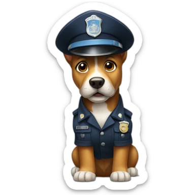 un chien policier sticker