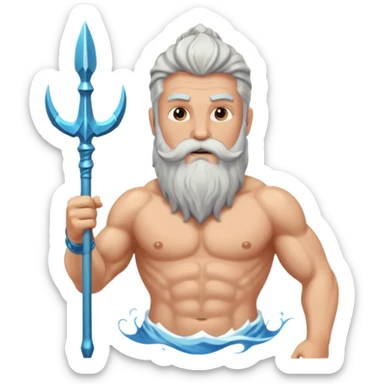  Greek god Poseidon sticker
