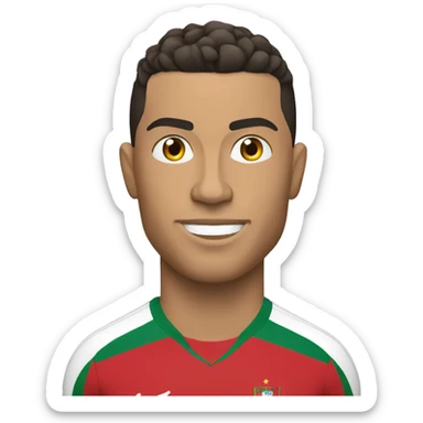 Ronaldo portugal avec une coupe sticker