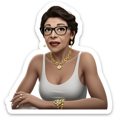 sophisticated girl with jewelry sticker