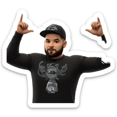 cool dude with beard sticker