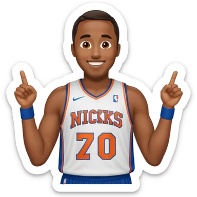 diddy in jail watching the knicks game but hes extremely happy that they won sticker