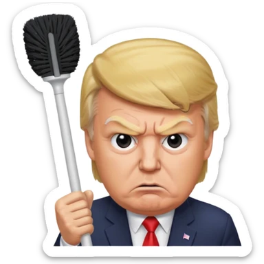 toilet brush donald trump sticker