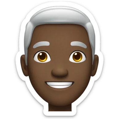 Older black male waving sticker
