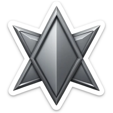 rhombus icon grey iron sticker