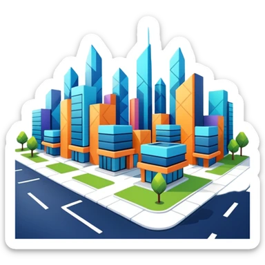 futuristic neighborhood sticker