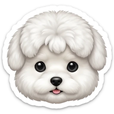 bichon frise face sticker