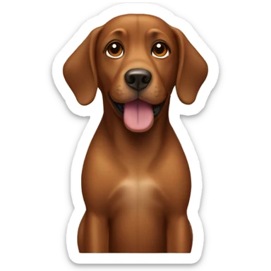 brown dog  sticker