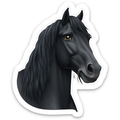 Friesian horse sticker
