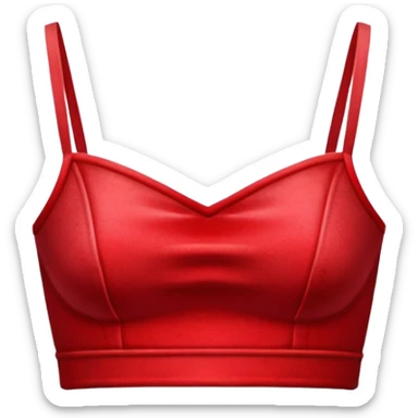 super realistic isolated red velvet crop top sticker