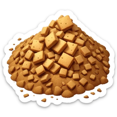 No así no tipo migajas pocas tiradas en el suelo  sticker