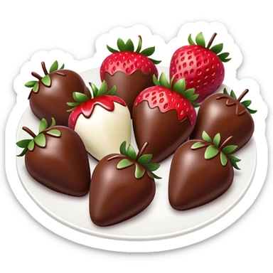 Chocolate strawberries  sticker