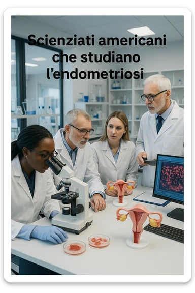 Scienziati americani che studiano l'endometriosi in italiano sticker